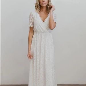 Baltic Born Venice Lace White Maxi Dress Size M